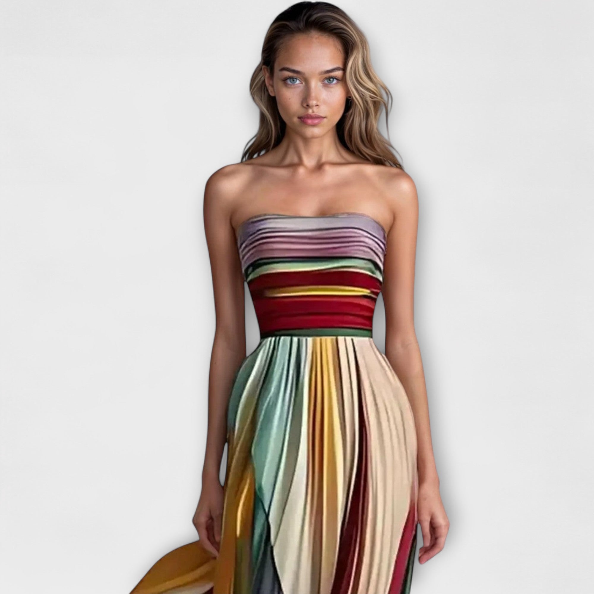 Olivia - Colourful Sleeveless Dress